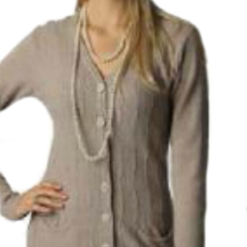Sacred Threads Brown Cardigan Sweater XS S  (1112)